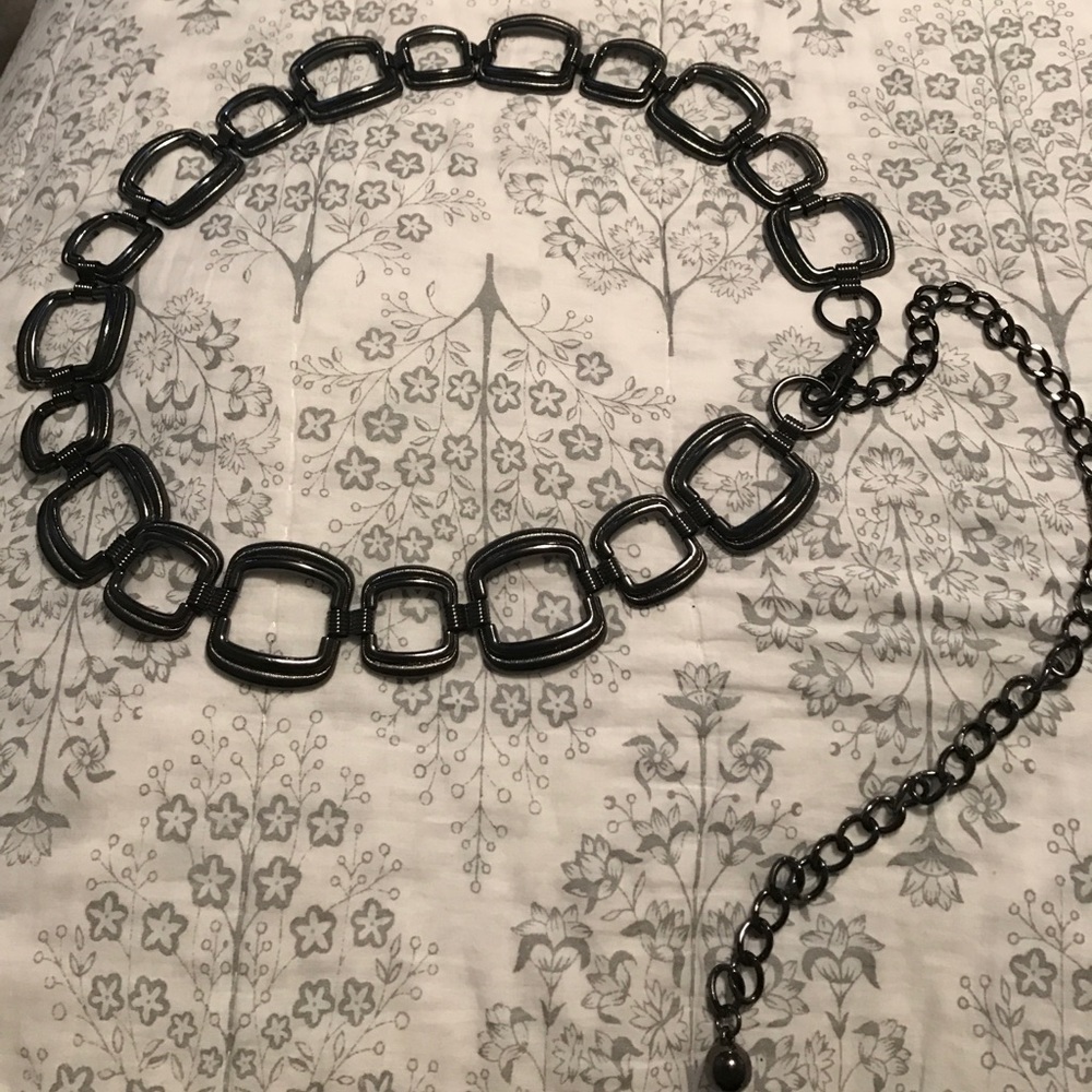 Adjustable metal belt (gun-metal color)