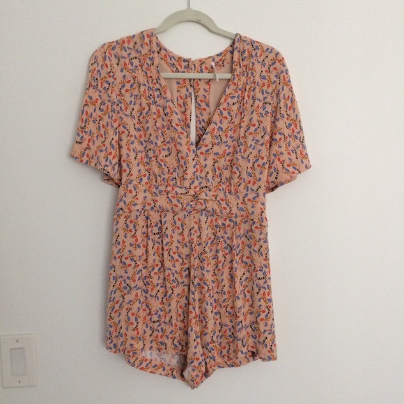Free People Meet Virginia V- Neck Romper - Picture 3 of 6