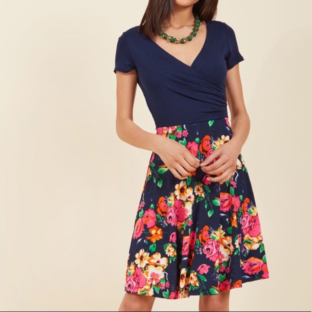 Modcloth Botanical Breakfast Floral Dress