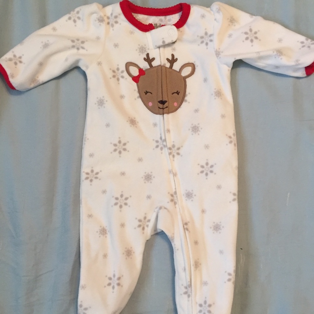 Christmas fleece footie pjs