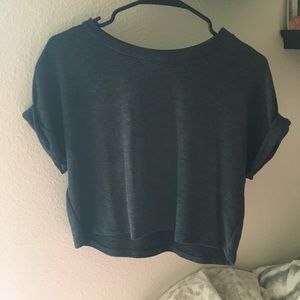 Gray Crop Top