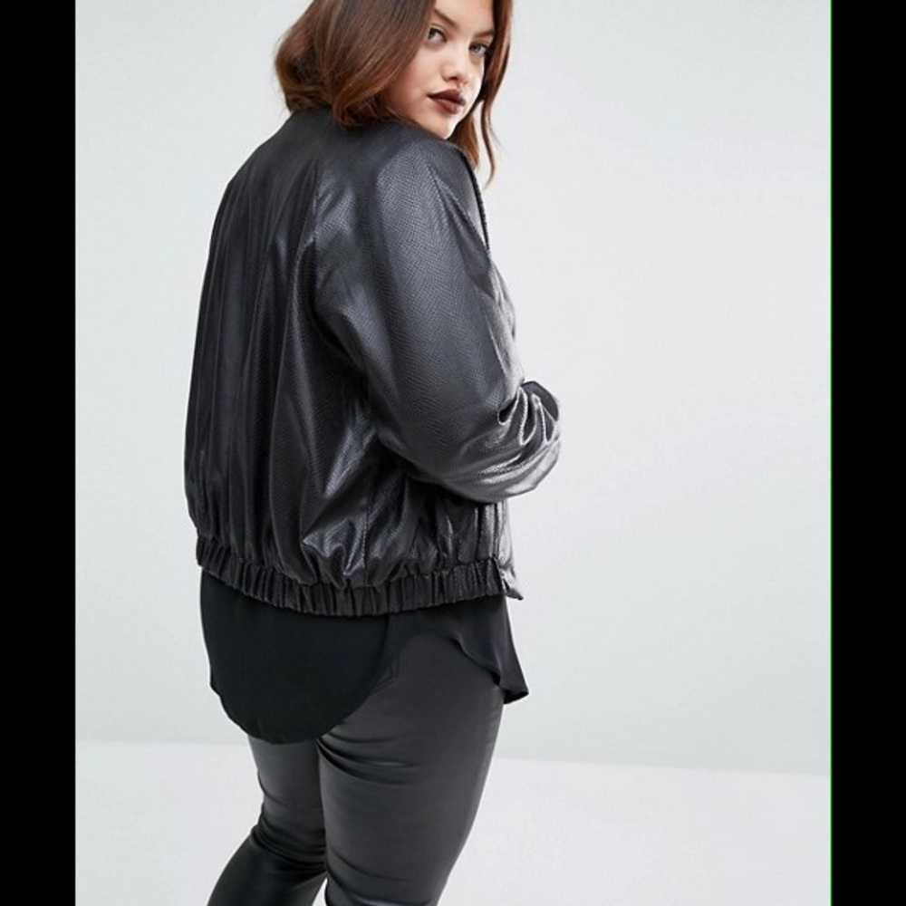 Faux leather jacket