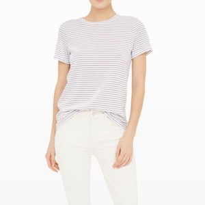 Club Monaco Leary Tee in White/Black Stripes