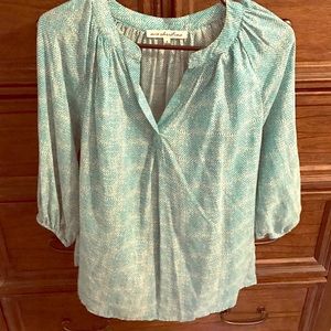 Turquoise Blouse size small EUC