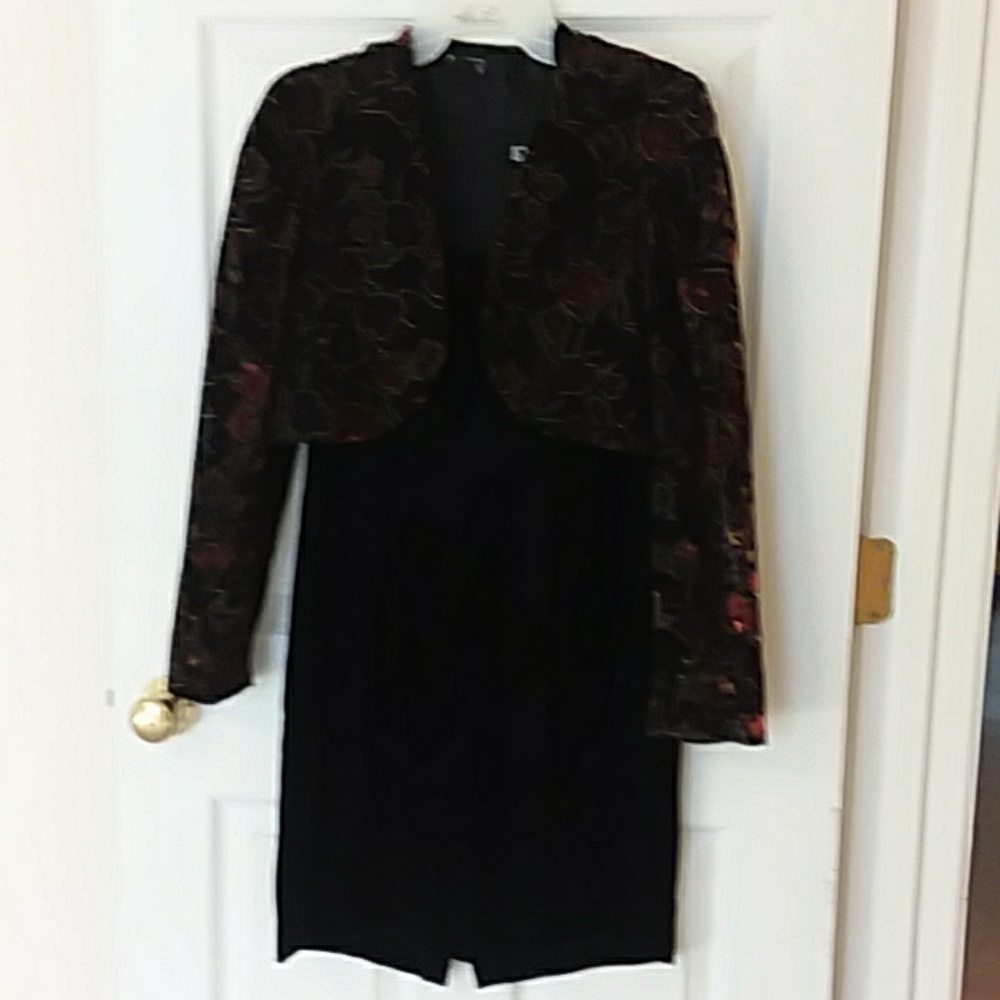 Black velvet dress and jacket