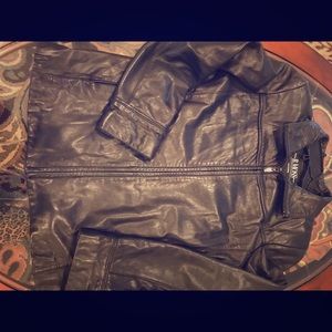 Woman's lamb skin leather jacket