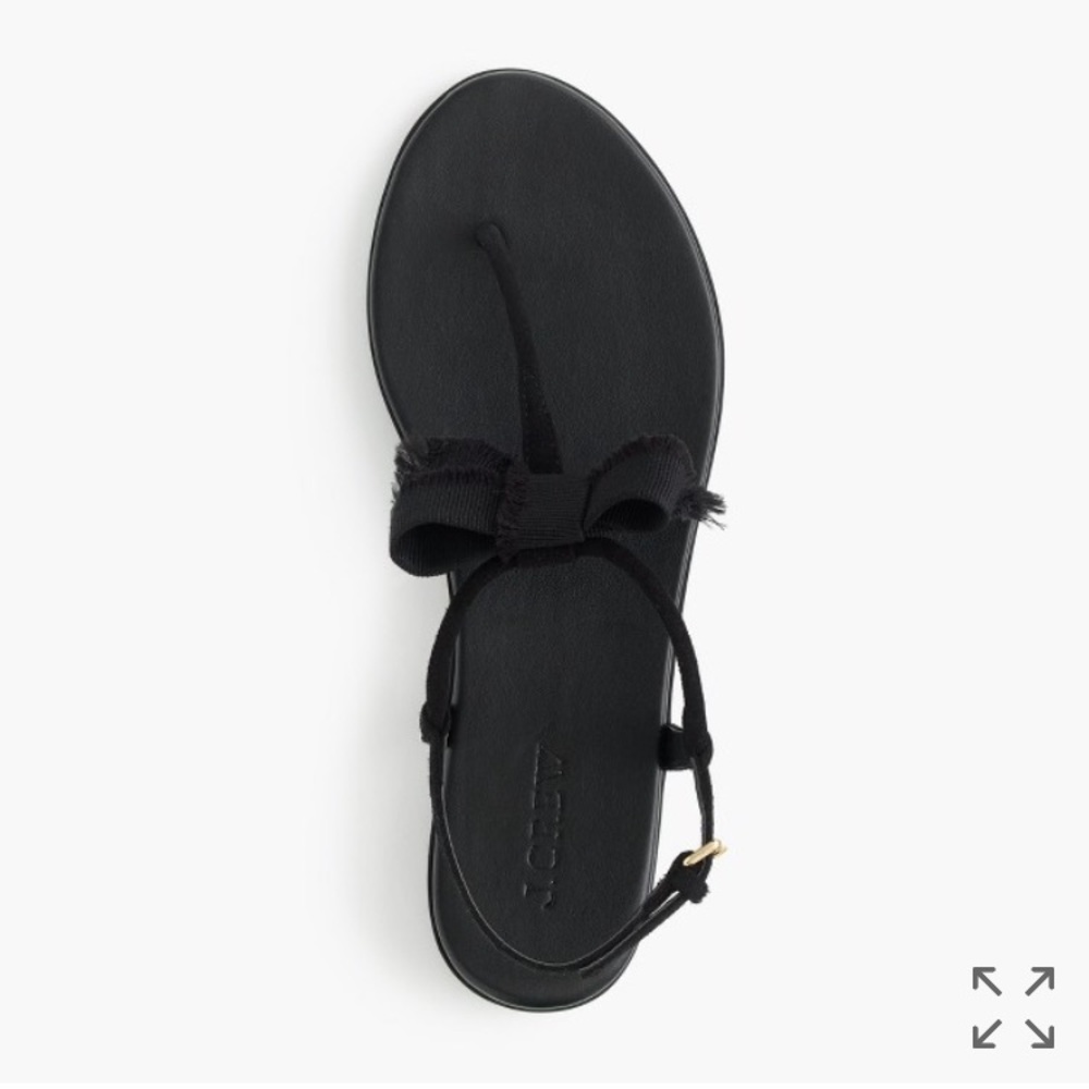 J. Crew T Strap Bow Sandal