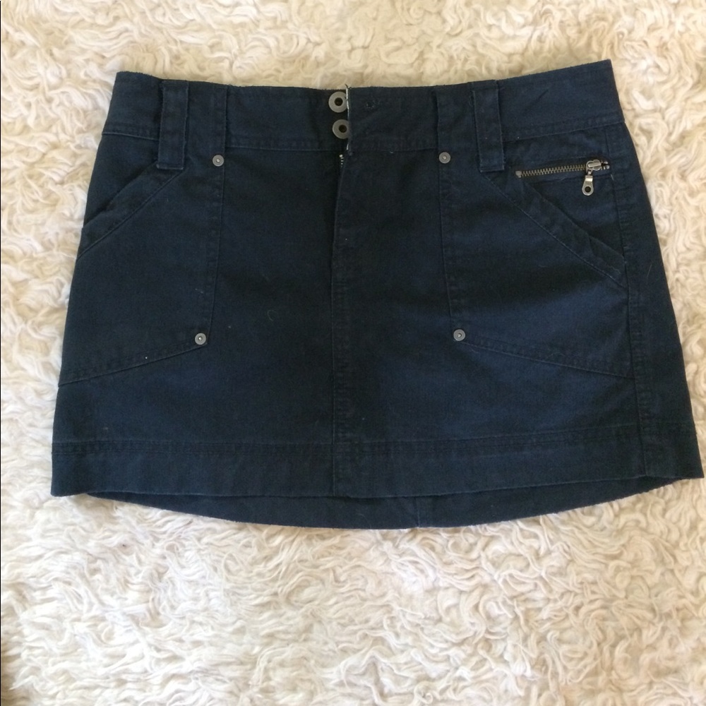 Navy blue mini skirt