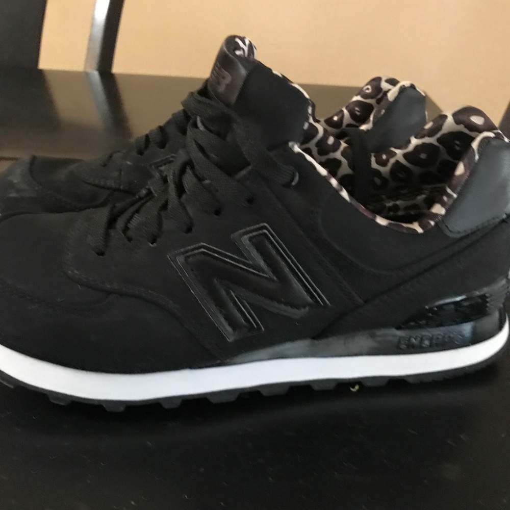 New balance 574 black and cheetah