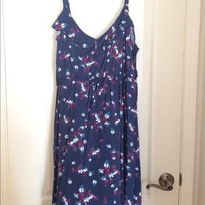 Navy floral print sundress