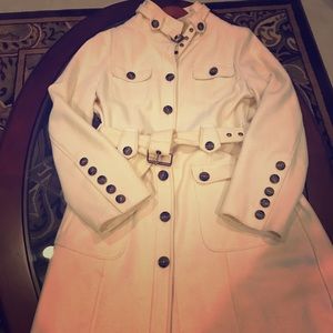 Woman's wool blend military style coat