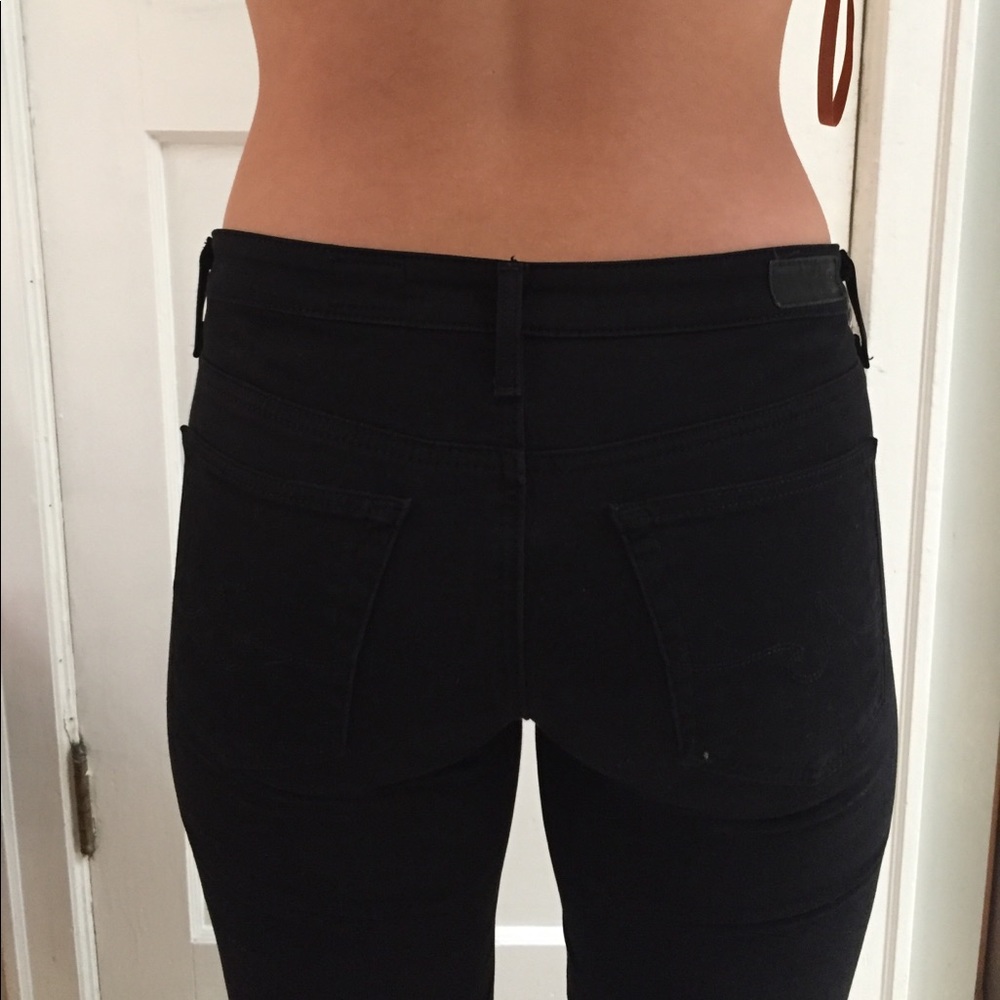Women's black straight-leg ankle pants
