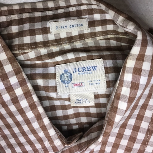 J. Crew brown gingham 2-ply - Picture 4 of 4