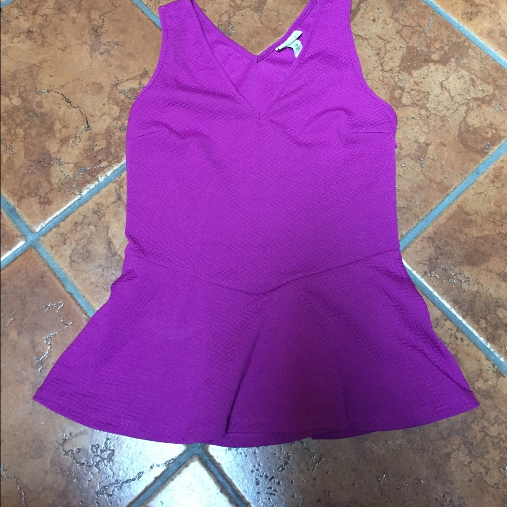 Purple Peplum Top
