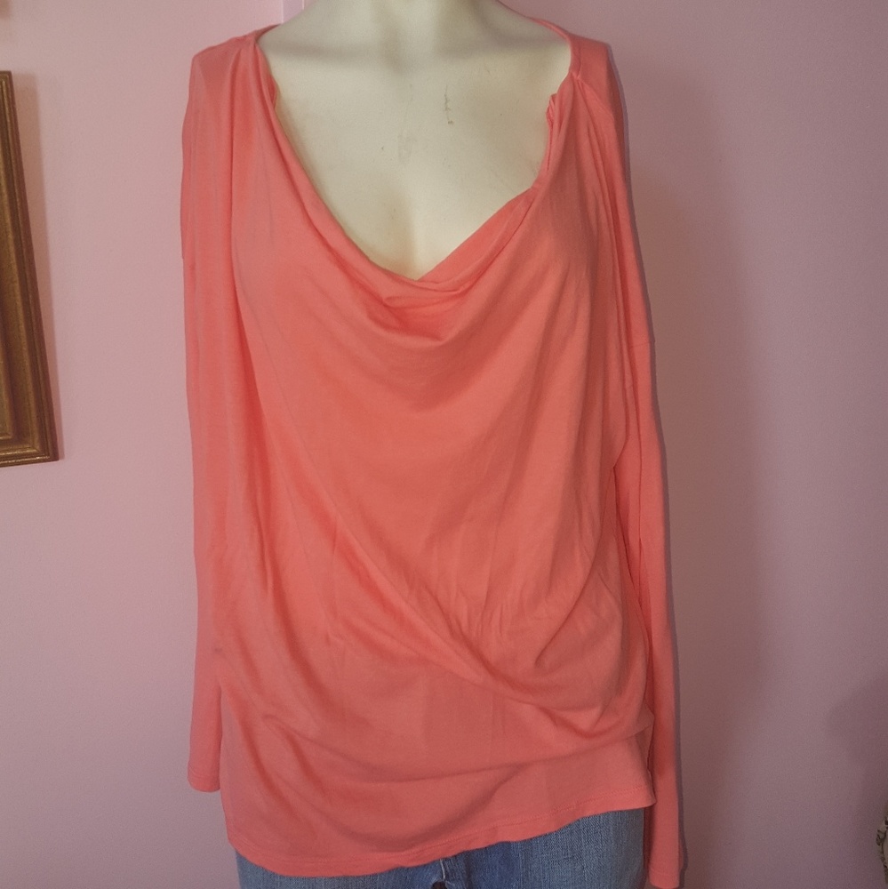 Pink Gap scoop neck long sleeve