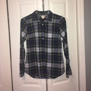Jcrew women's small  cotton plaid shirt