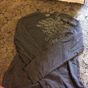 Large old navy thermal long sleeve skull shirt