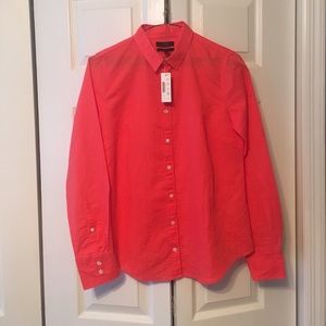 Jcrew coral linen button down