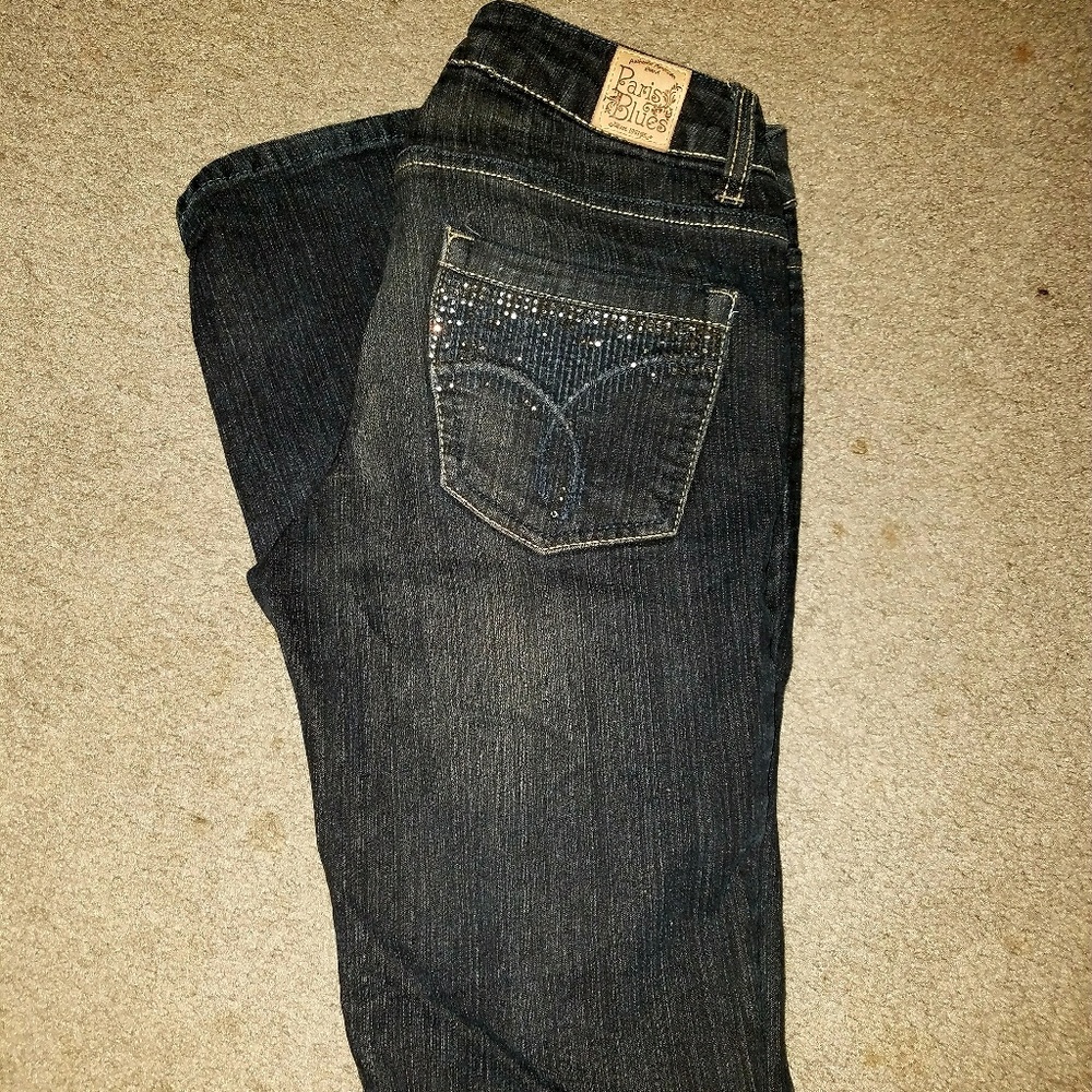 Dark denim skinny jeans