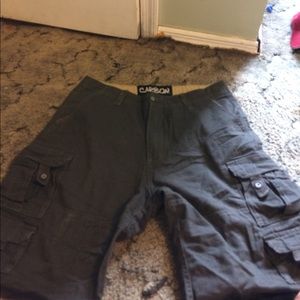 Carbon cargo shorts