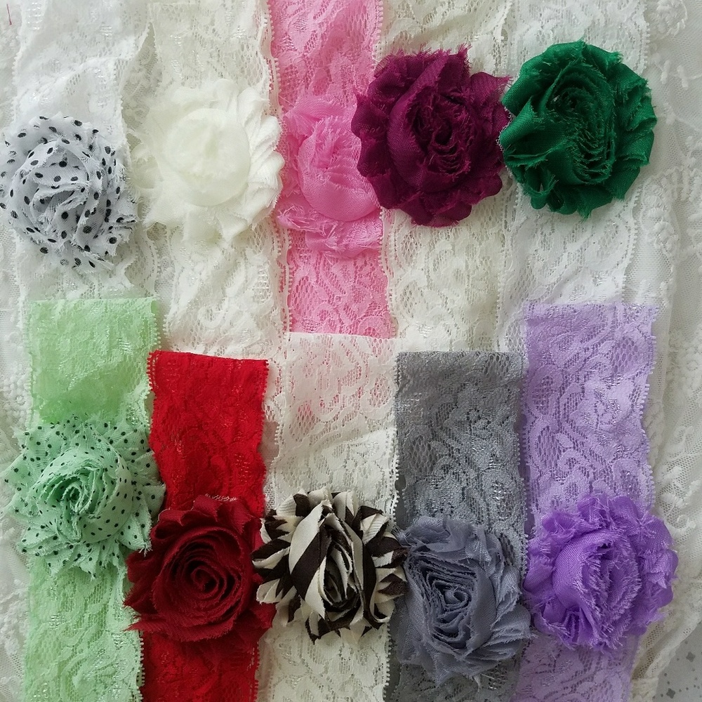 🎅⚠PRICE DROP⚠ NEW BUNDLE 10 PCS! Lace Headbands