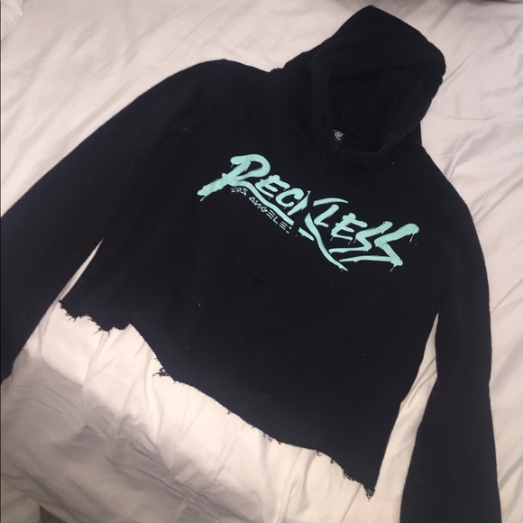 Young & Reckless Sweaters - cropped distressed sweatshirt!