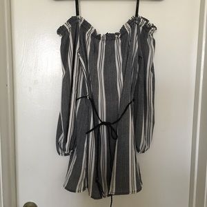 Striped off- shoulder top