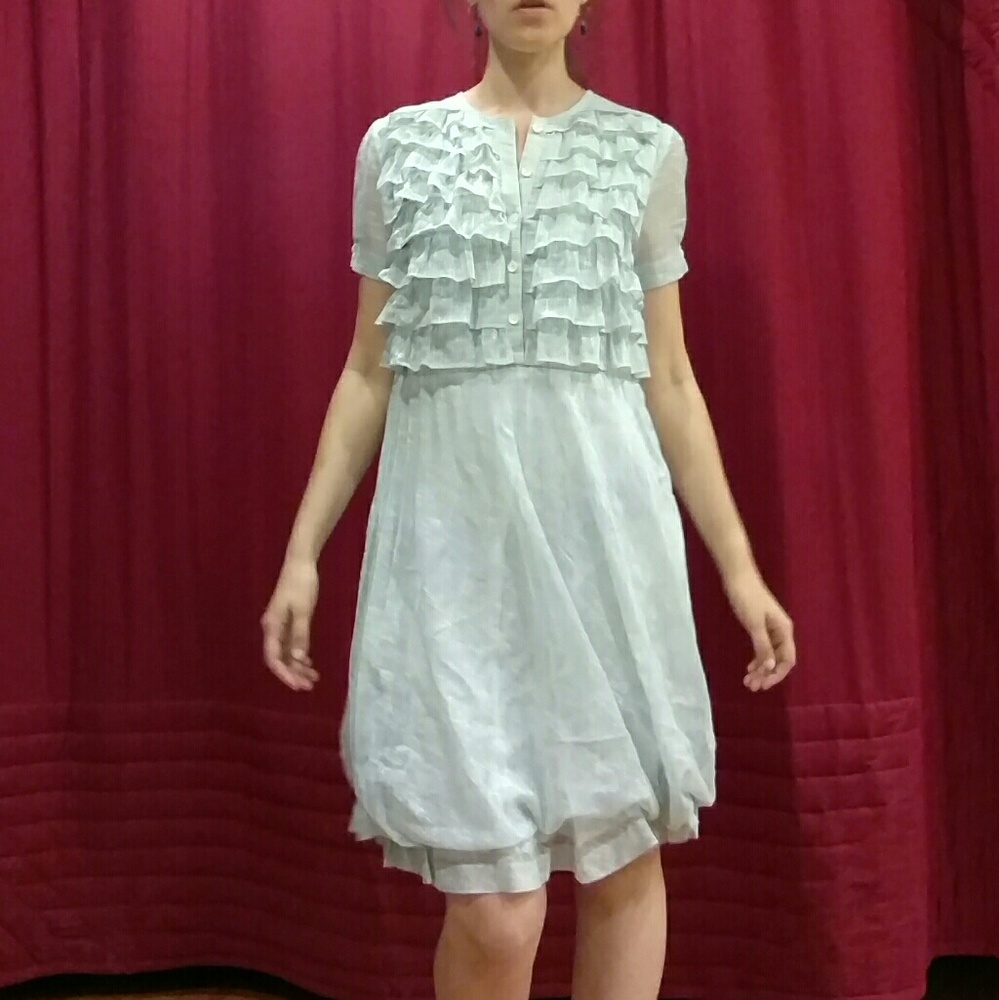 Ruffled Blue Dress