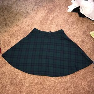 Plaid High Waisted Skirt