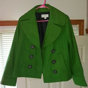 Green peacoat