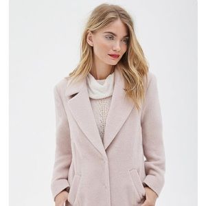 Light Pink Contemporary Classic Car Coat