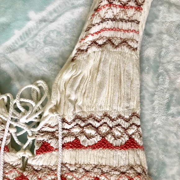 Free People embroidered lace up dress - Picture 4 of 5