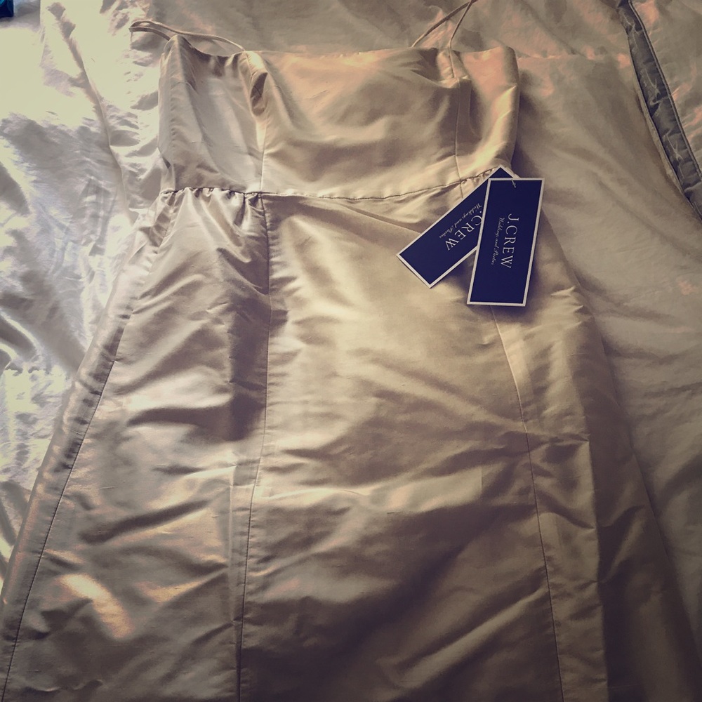 J.Crew spaghetti strap ivory short dress