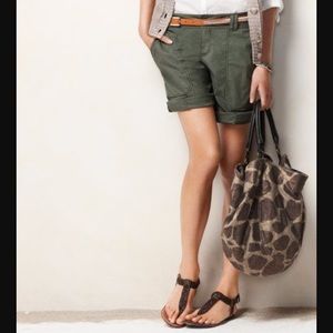 Lee Jeans utility olive green Bermuda shorts sz 6