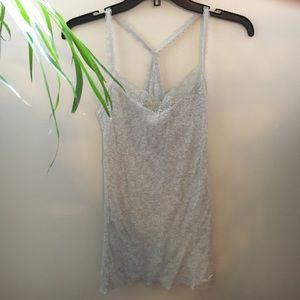 Gray, lace Hollister tank
