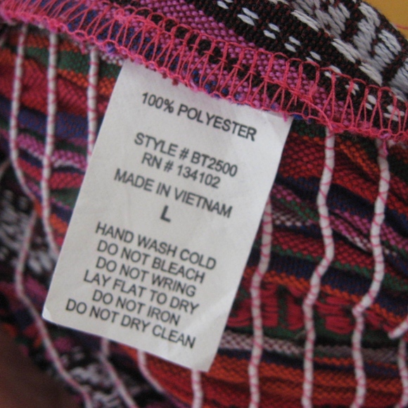 B JEWEL Colorful tribal stripe print cami/adj stra - Picture 6 of 6