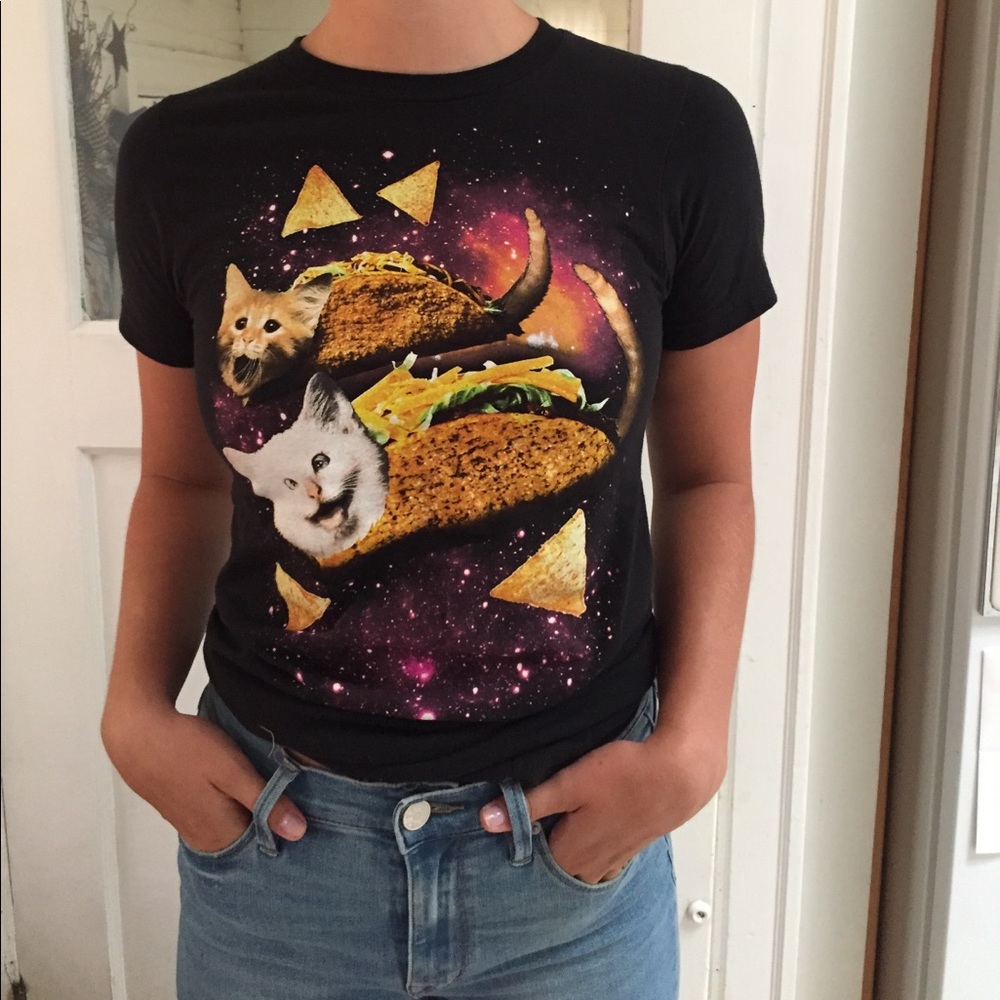 Black taco cat Tee