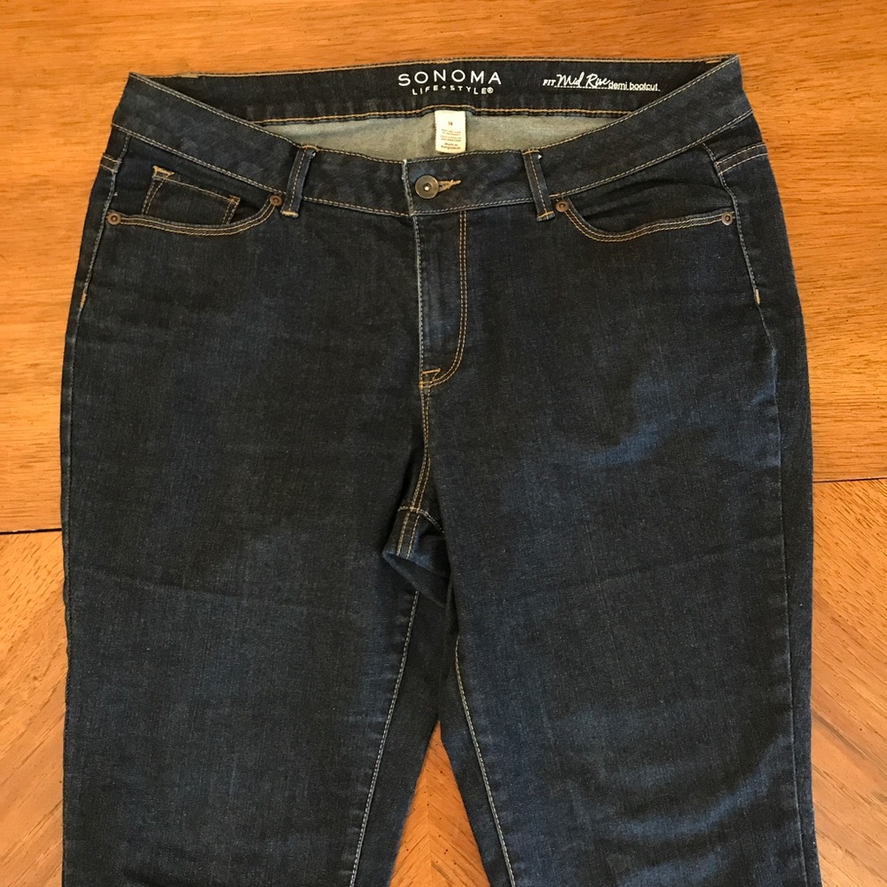 Sonoma Dark Wash Women Plus Size Jeans 14