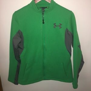 Women's green Under Armour zip jacket!