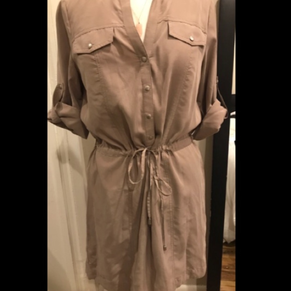Forever 21 shirt dress in taupe
