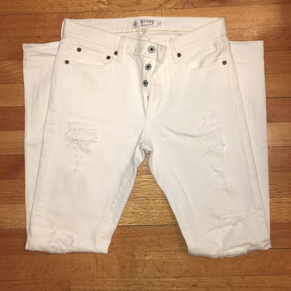 Ralph Lauren rugby distressed jeans