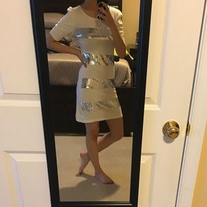 Sparkle Sequins White Dress