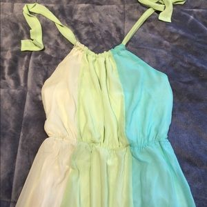 Halter maxi dress with two slits