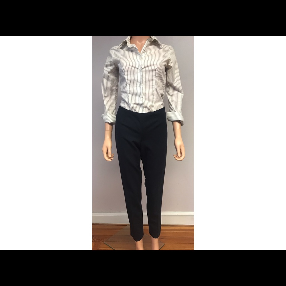Theory navy blue cigarette suit pants