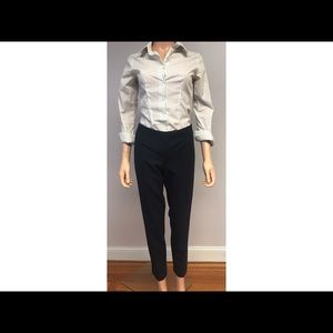 Theory navy blue cigarette suit pants