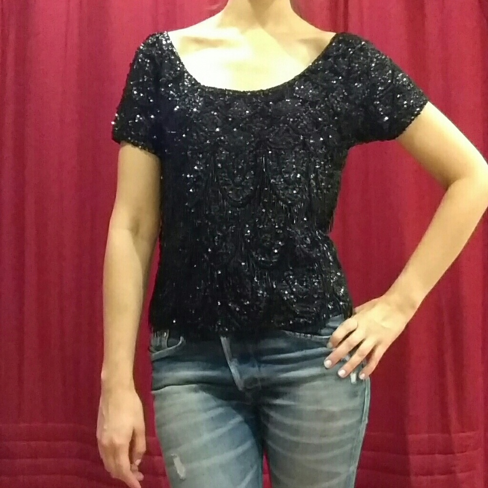Beautiful Vintage Beaded Top