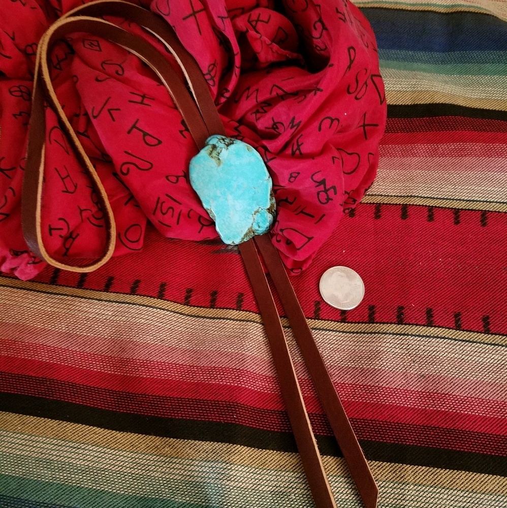 💥SOLD💥Turquoise Slab Bolo