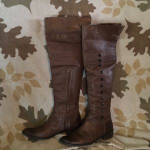 Matisse Burnished Genuine Leather OTK Boots
