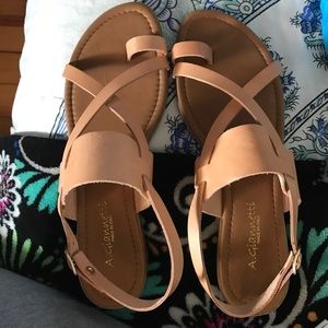 tan sandals