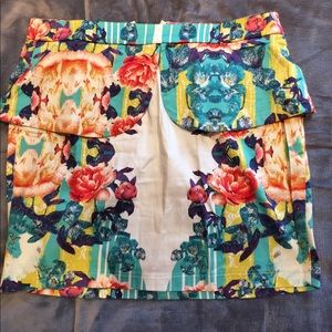 Arden B peplum floral skirt